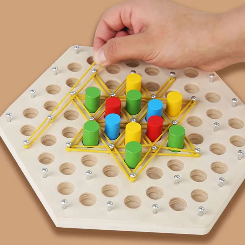 Catena Battaglia Scacchi Puzzle Gioco Geometria Scacchi Gioco da tavolo Elastico Allenamento Interazione familiare Esercizio Pensiero Giocattoli Regalo