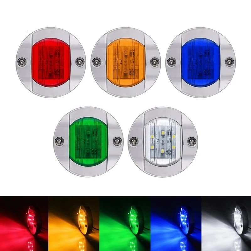4 Luci di Navigazione per Imbarcazioni, Lampade Impermeabili per Camion, Camper, Yacht, Ancora, Specchio di Poppa, DC 12V 6LED