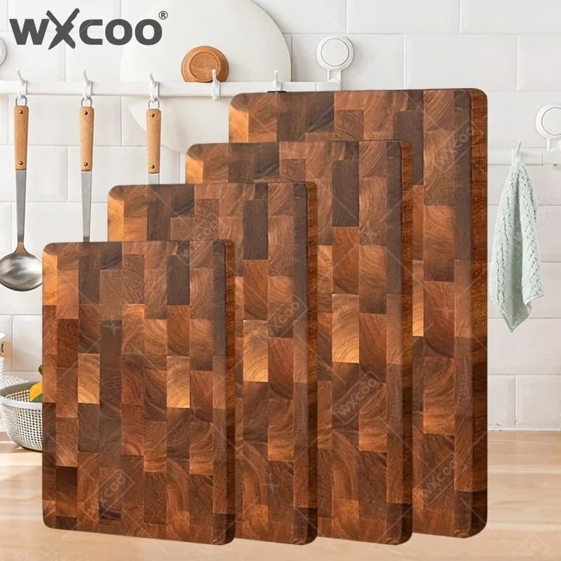 WXCOO Taglieri in Legno a Doppia Faccia per Cucina, Taglieri per Frutta, Carne, Verdura, Utensili Domestici