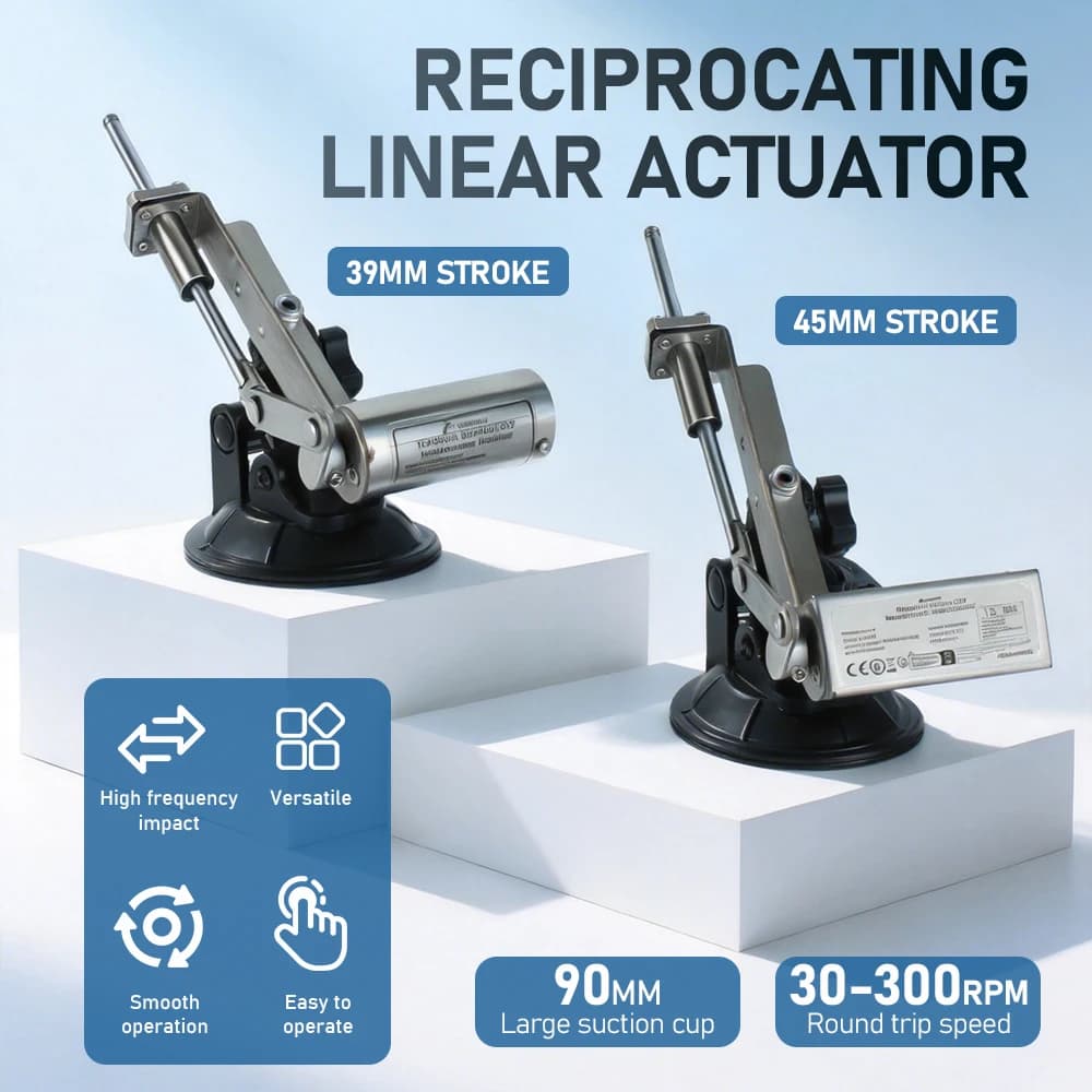 Tungfull Adjustable Speed Reciprocating Linear Actuator 39/45mm Stroke Telescopic Linear Motion Motor Large Suction Cup