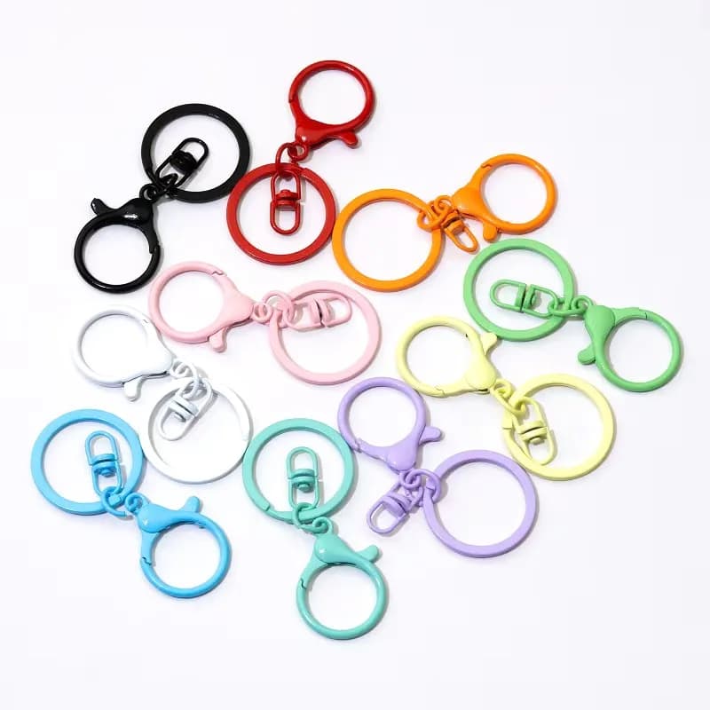 2/5/10 Pezzi Moschettone a Molla Colorato per Portachiavi, Ganci per Creazione Gioielli Fai da Te, Accessori per Borse