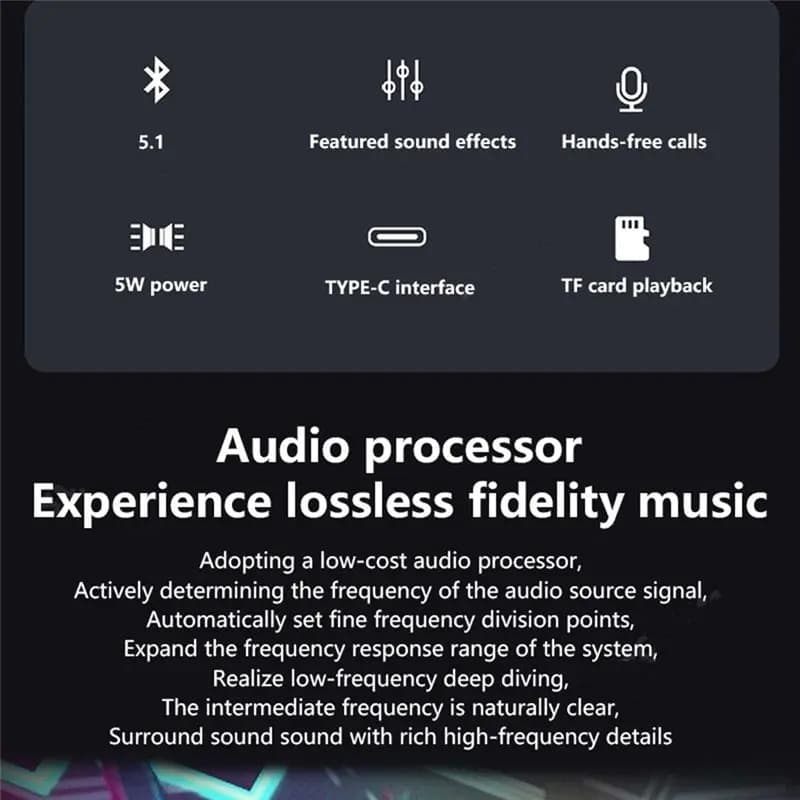 '11.11' Transparent Bluetooth Speaker Style Mecha Small Steel Cannon High Definition Portable Subwoofer for Outdoor Sports- A