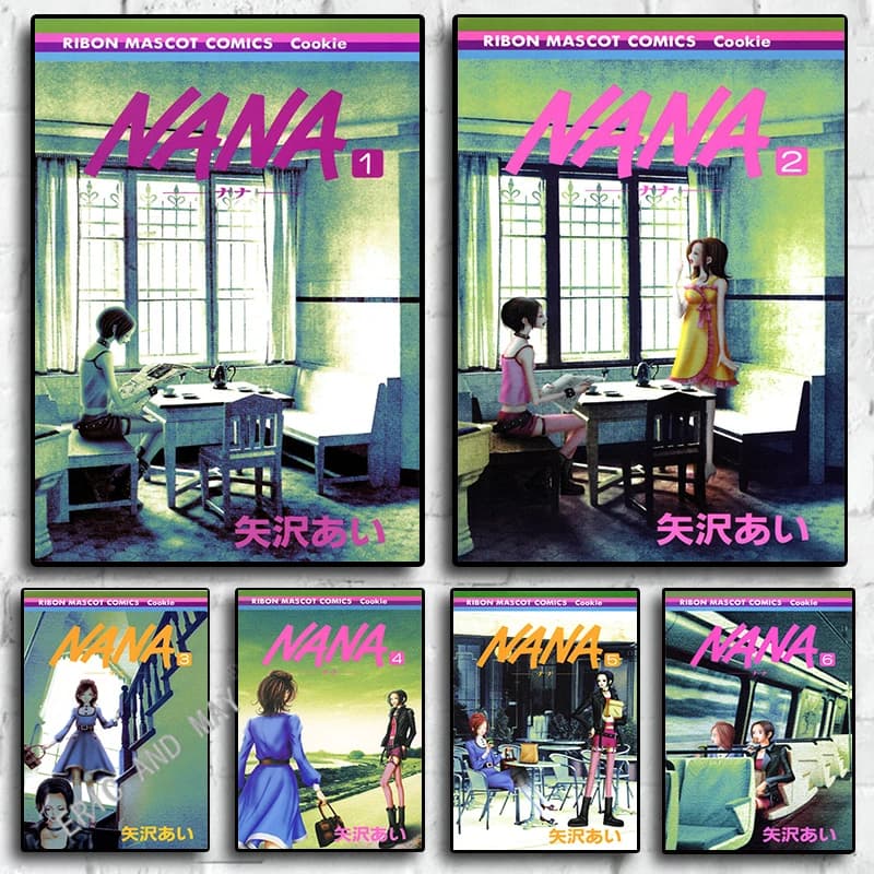 Anime Pop Giappone Figura Nana Poster Confezione estetica Manga Cover Music Girl Cute Canvas Print Wall Art Mural Home Kawaii Room Decor