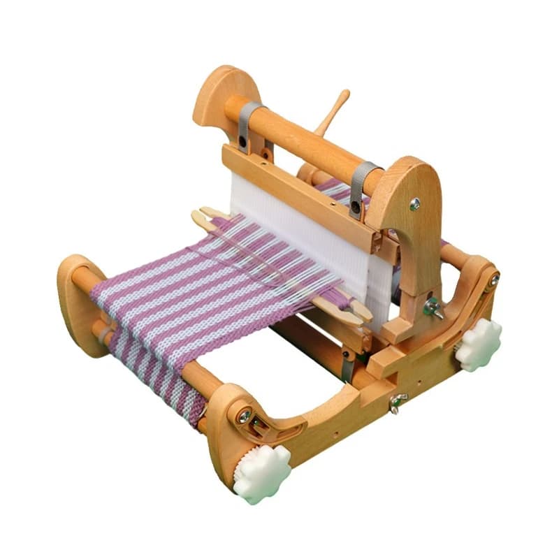 Mini desktop loom for handmade weaving, small home use