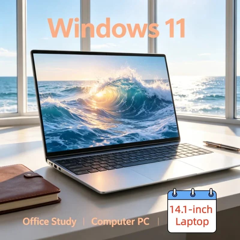 Nuovo Laptop Ultra Sottile Portatile 14.1" 2026 con Intel Core I7-8650U, Windows 11 Pro, 32GB RAM, 2TB SSD M.2, Ideale per Ufficio e Studio