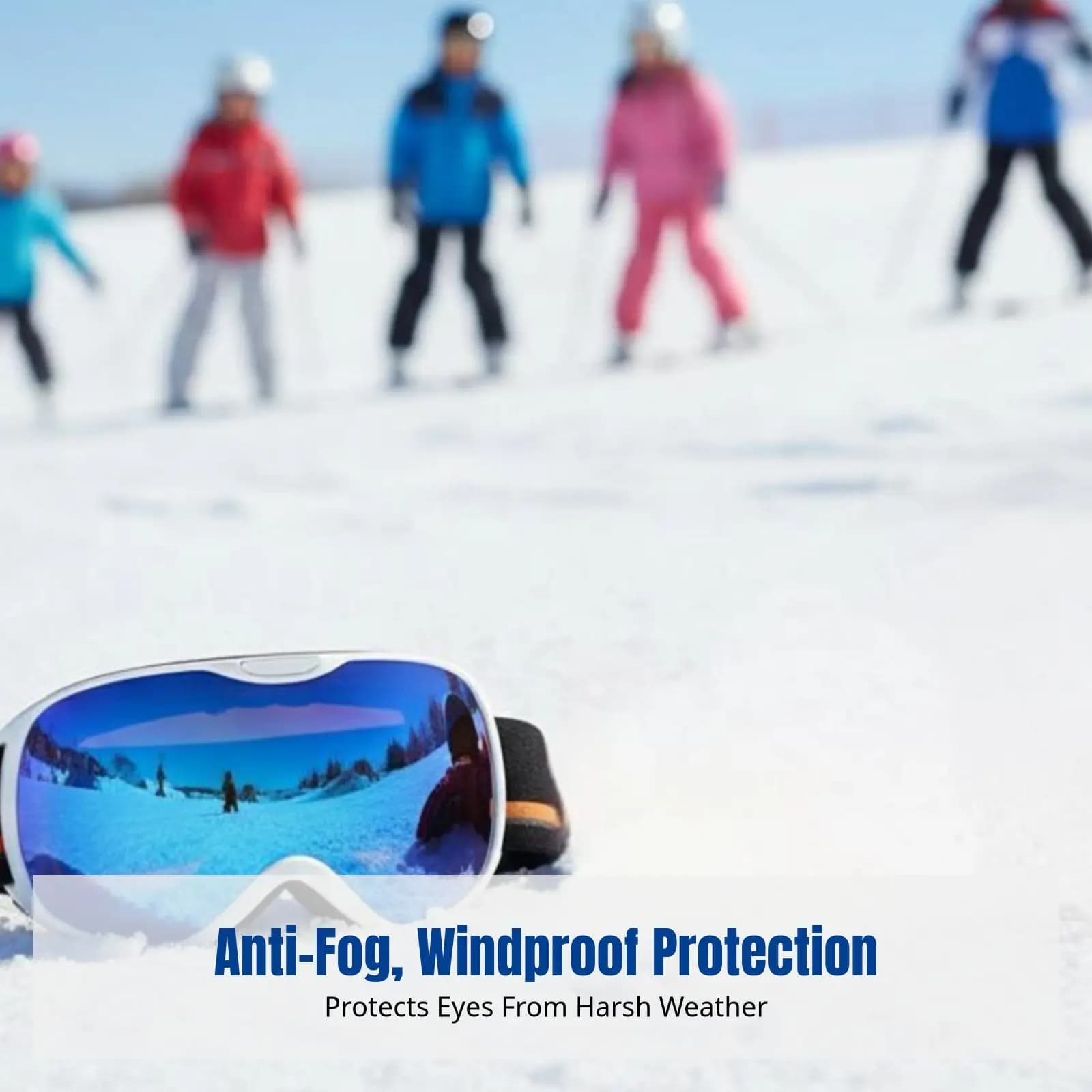Occhiali da sci per bambini, occhiali antiappannamento con rivestimento colorato, montatura in TPU, antivento e antisabbia, sport invernali all'aria aperta, design elegante