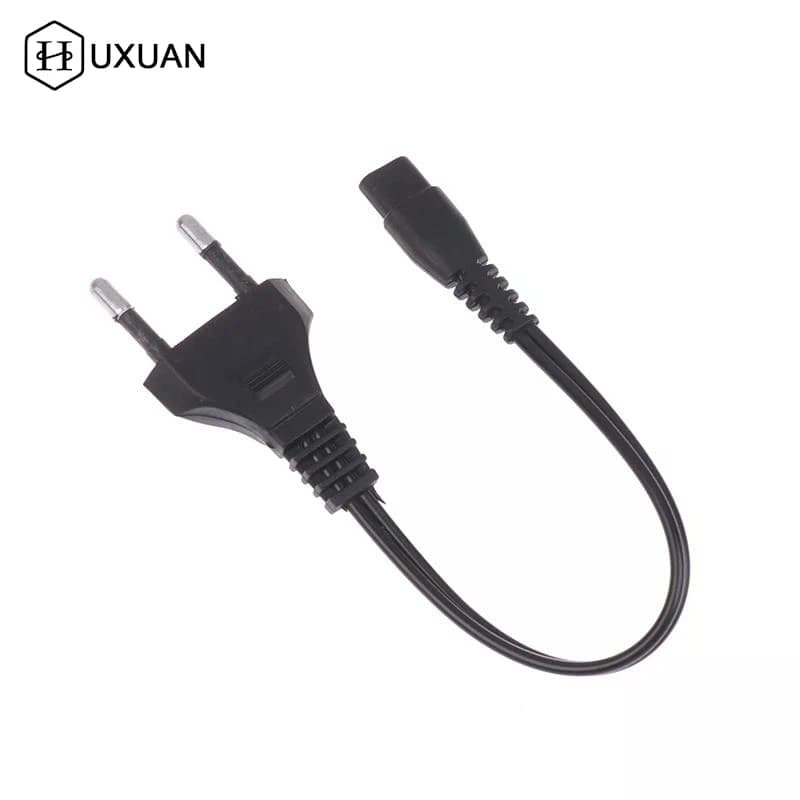 EU Plug Double Hole Charging Cable 220V 110V Direct Charging Flashlight Charging Charger Power Cable Flashlight Accessories