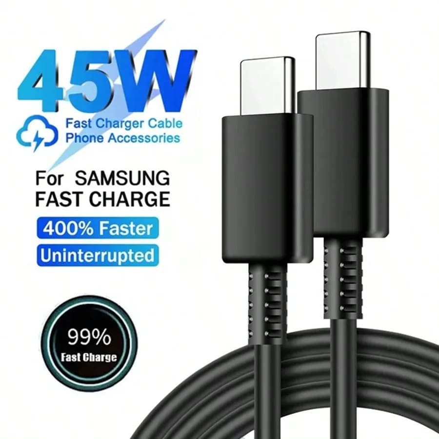 Cavo USB C 5A PD 45W per Ricarica Super Veloce, Compatibile con Samsung S21 FE S22 Plus S23 S24 Ultra Note 20 A14 A15 A33 A34 A53 A54 A55