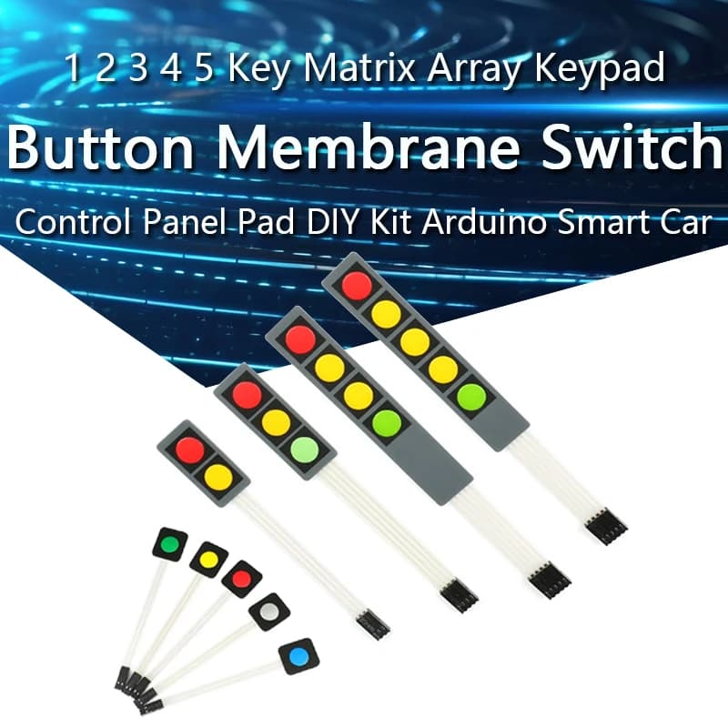 1 2 3 4 5 keys button diaphragm switch keyboard keyboard control panel DIY pad kit for Arduino Smart Car