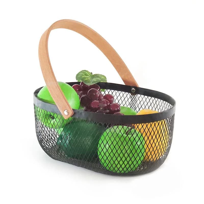 1 Piece Iron Cooking Vegetable Storage Basket - Multifunctional Tablet in Network for Home For Durable Wardrobe Organization