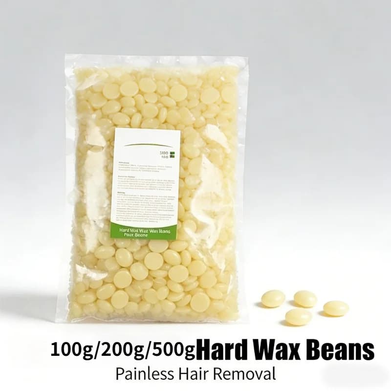 Kit di cera depilatoria dura in granuli da 100g/200g/500g, cera calda indolore per depilazione di viso, corpo e zona bikini, universale per uomo e donna.