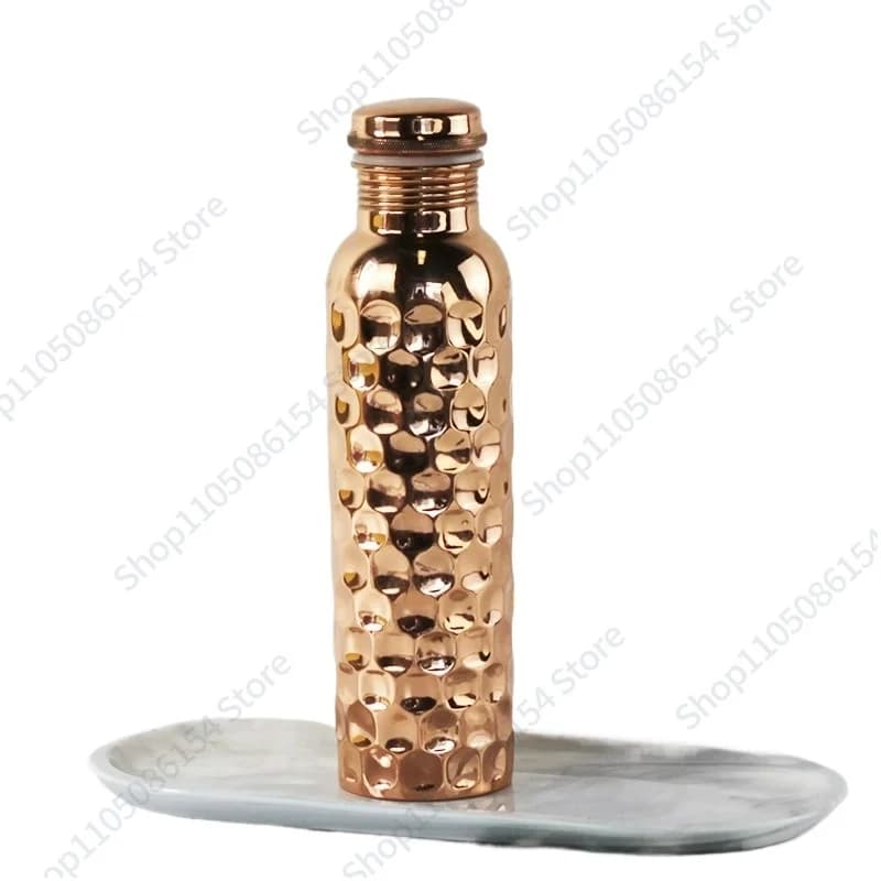 Portable Pure Copper Handmade Water Bottle Outdoor Travel Portable Cold Water Bottle Practical For Home