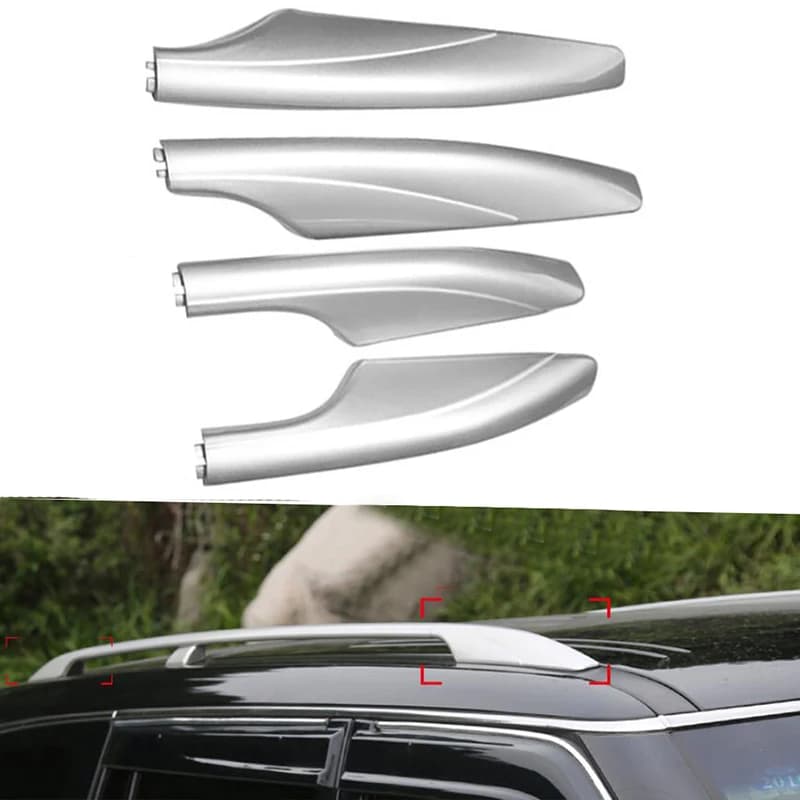 Silver Roof Luggage Rack Cover For Nissan Patrol Y62 2010-2018 Roof Rail Rack Leg Protective Shell Replacement Car Accessories