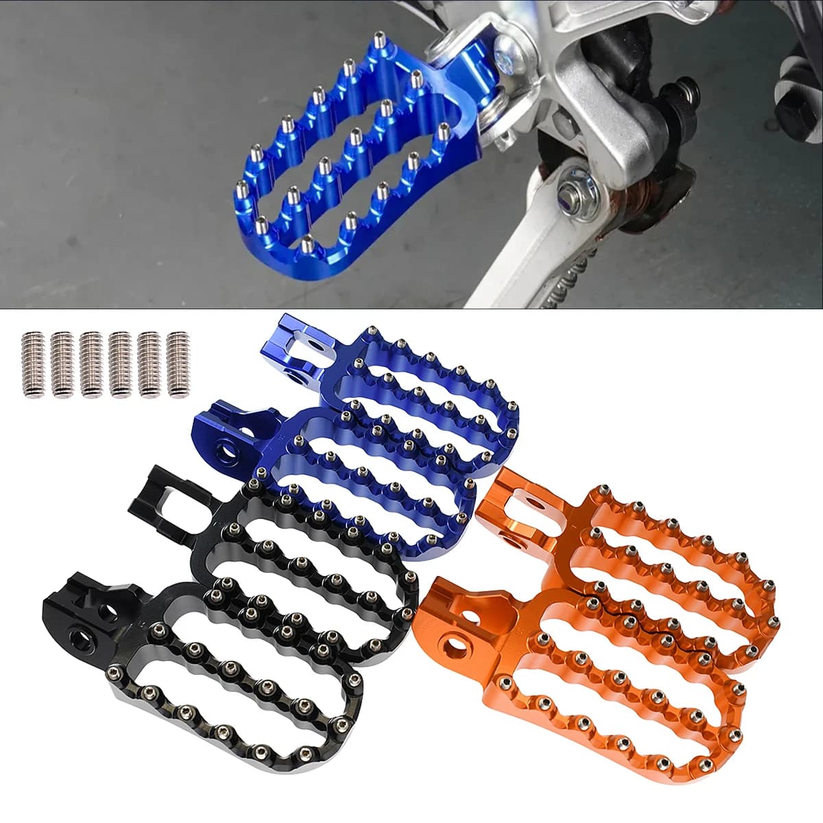 Enlarged Motorcycle Forged FootRest Footpegs Rests For KTM 125 250 SX 350 450 SX-F XC XC-F 2017-2022 2017-2023 EXC 300 EXC-F 350