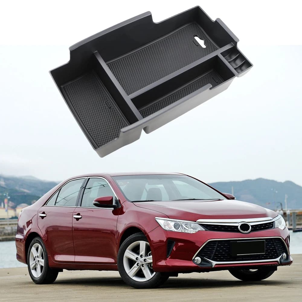 Scatola portaoggetti per bracciolo console centrale auto per Toyota Camry 2012-2017, organizer, vassoio portaoggetti, custodia interna in ABS, accessori