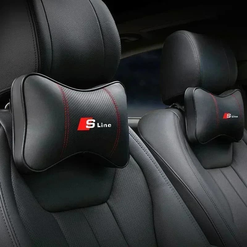 PU Leather Car Seat Head Neck Rest Cushion Headrest Pillow For Audi sline A4 B7 B8 B9 A3 8P 8V 8L A5 A6 C6 C5 C7 4F A1 A7 A8 Q2