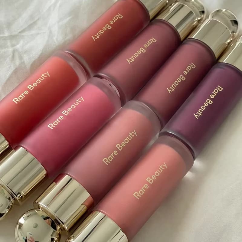 Rare Beauty Blush Liquido Neutro Encourage Worth Love Happy Joy Color Rossetto Rouge Illuminante Cremoso Fard Lucidalabbra Confezione