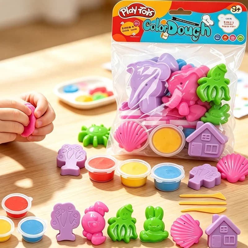 Play Dough Set for Kids 12Pcs Animal House Modeling Clay with Clay Tools Kit Kids Toys Girls Boys 3 To 12 Years Handcraft Toys
