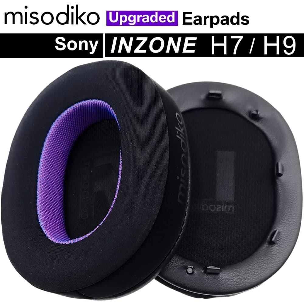 Cuscinetti auricolari in gel rinfrescante misodiko aggiornati, di ricambio per cuffie da gaming Sony INZONE H7, H9