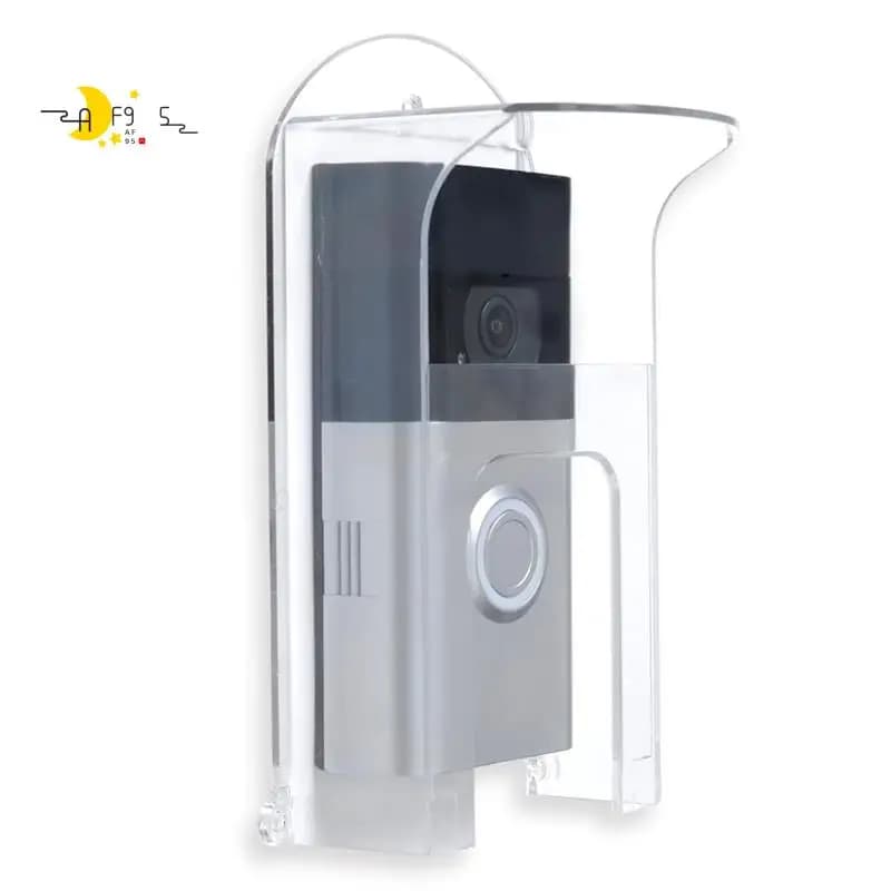 AF95-Copertura antipioggia per campanello in plastica adatta per i modelli ad anello Campanello Protezione impermeabile Scudo Videocitofoni