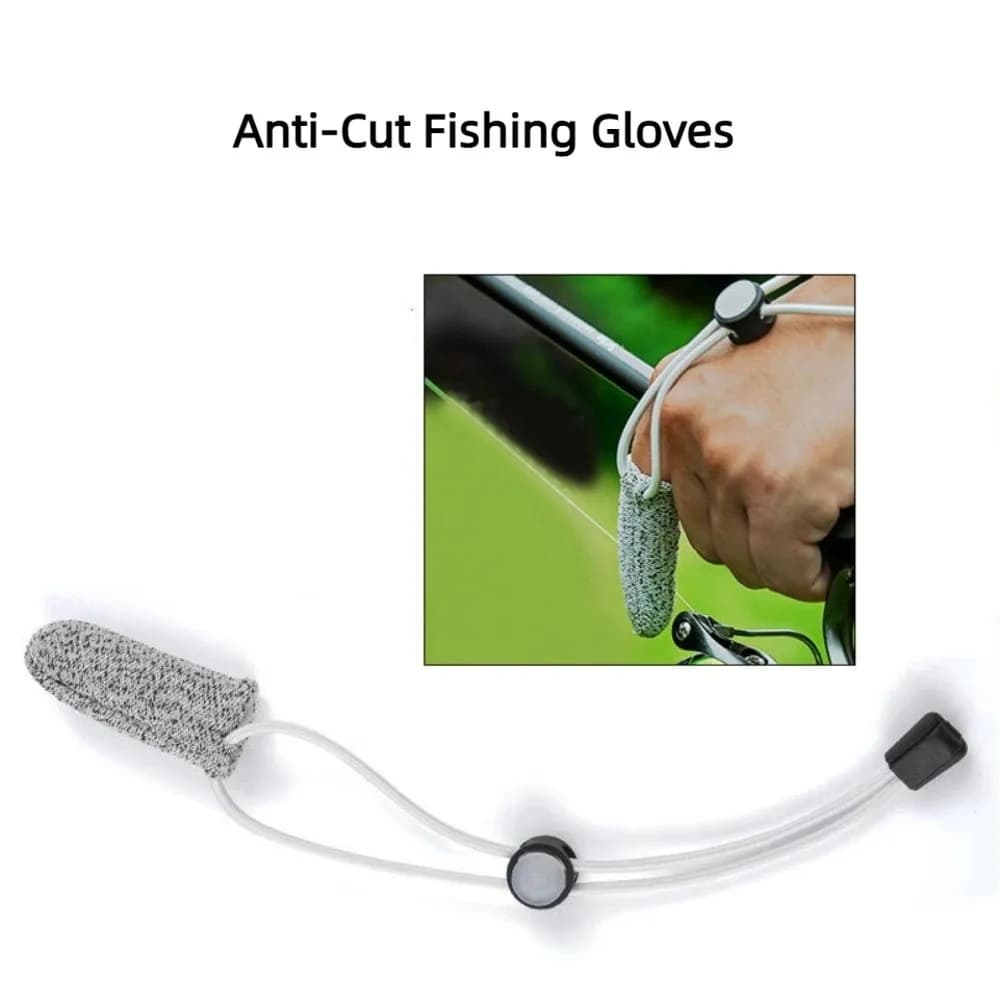 Guanti da pesca antiscivolo con dita singole Guanti da pesca con linea di controllo traspirante e resistente all'usura con fascia elastica