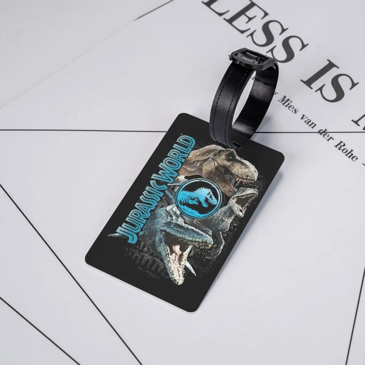 Nuove Etichette per Bagagli a Tema Dinosauri di Jurassic World, Accessori per Valigie, Targhette per Bagagli da Viaggio con Spazio per Nome, Indirizzo e ID