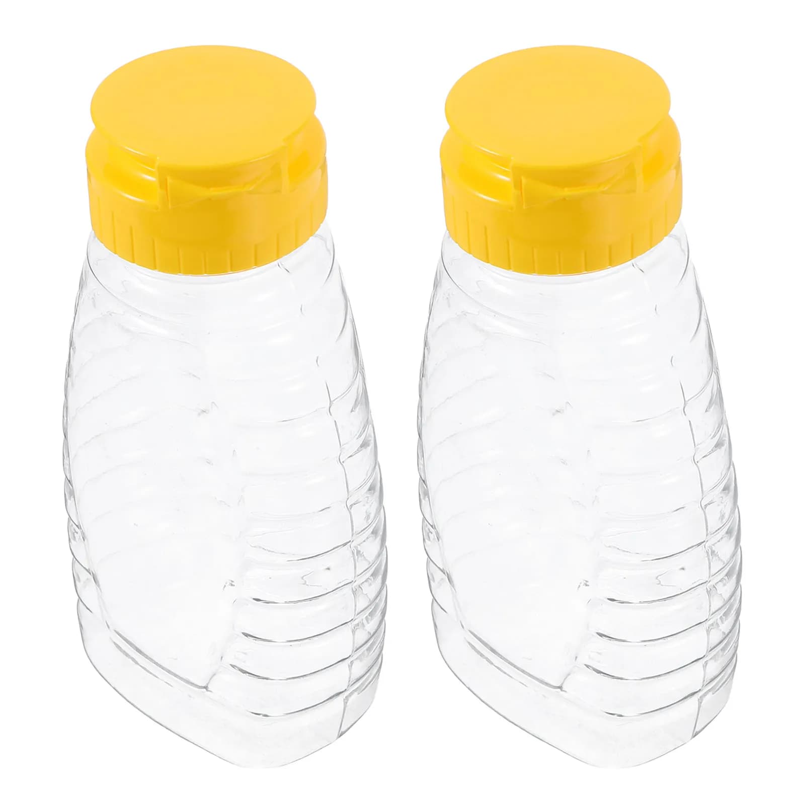 Set di 2 flaconi riutilizzabili con tappo a scatto per miele, ketchup, senape, sciroppo, condimenti per insalata, olio e aceto