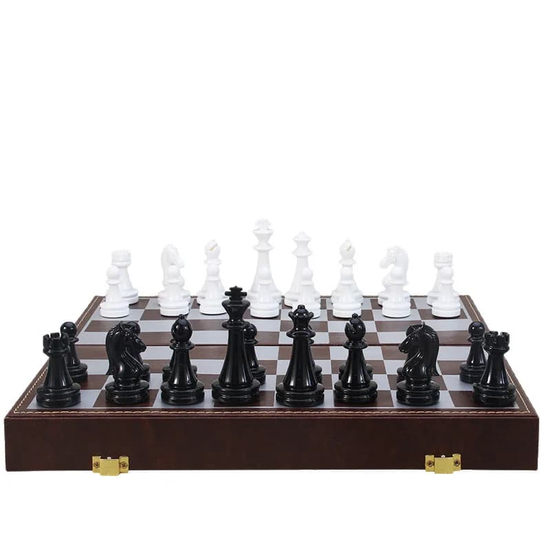 Premium 2-in-1 Magnetic Chess Set, Foldable Magnetic chess set 2-in-1 children's folding high-grade acrylic chess pieces