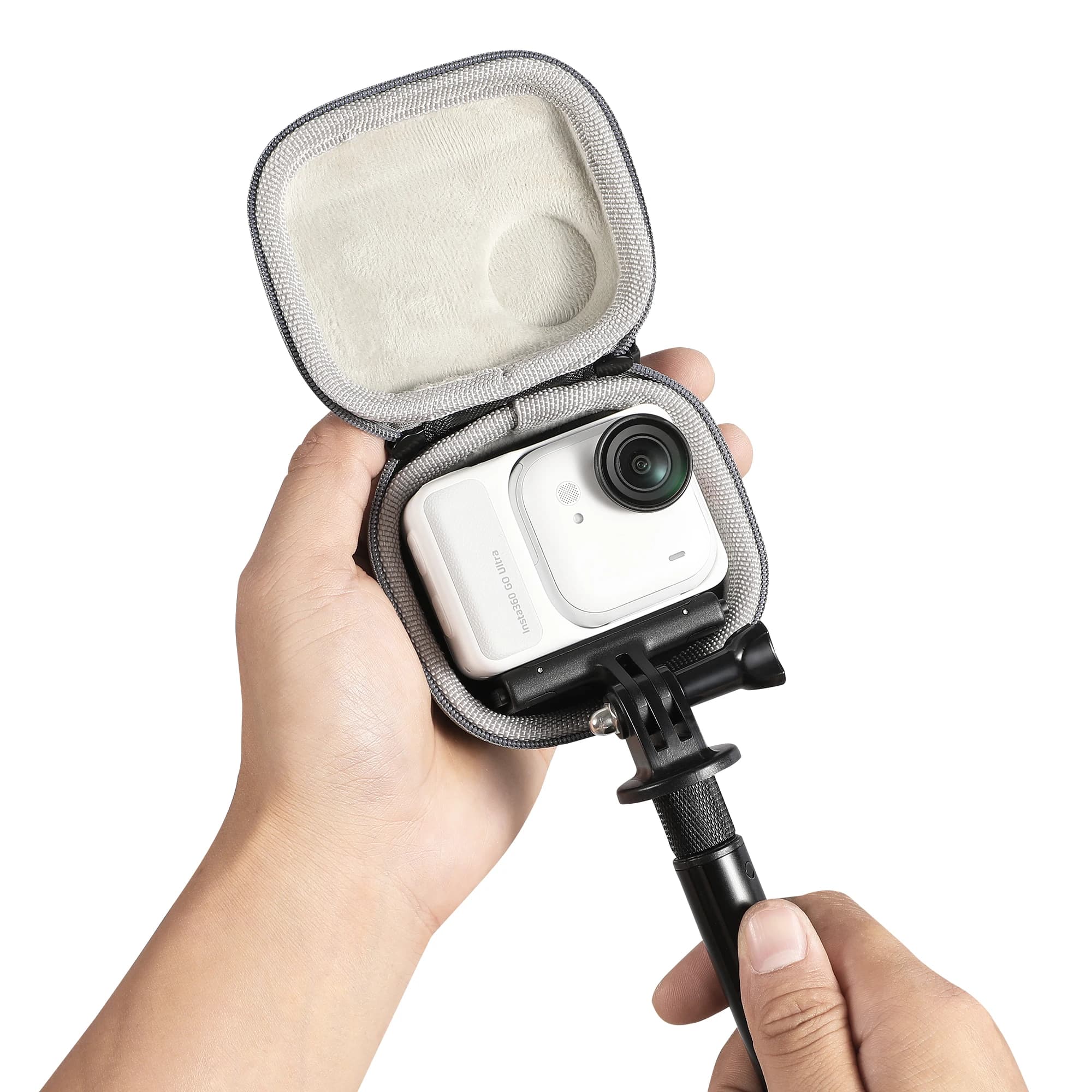 Custodia da trasporto per Insta360 GO, custodia protettiva rigida in PU per obiettivo, borsa da viaggio portatile per accessori action camera