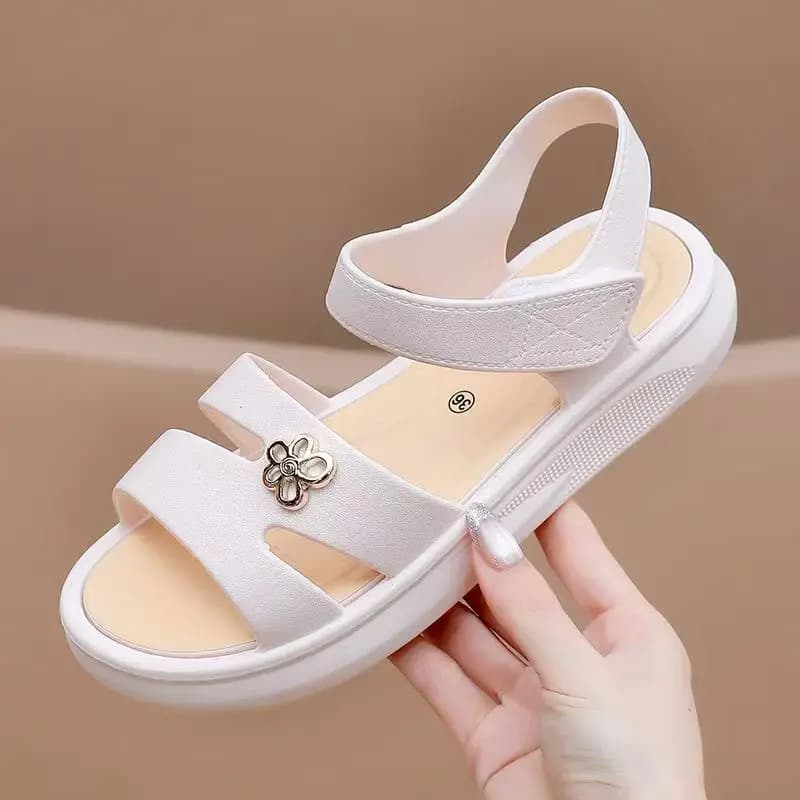 Sandali da donna con suola piatta e chiusura a strappo, nuovi sandali estivi con suola spessa antiscivolo e impermeabili, stampati a iniezione, con strappo, per esterni e spiaggia
