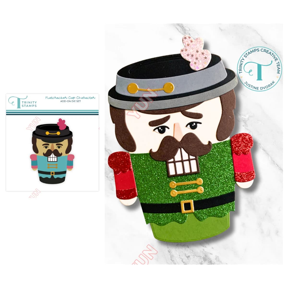 2025 New Metal Cutting Dies Christmas Cup Character - Nutcracker Add-On Die Set DIY Scrapbooking Stamp Greeting Card Gift Decor