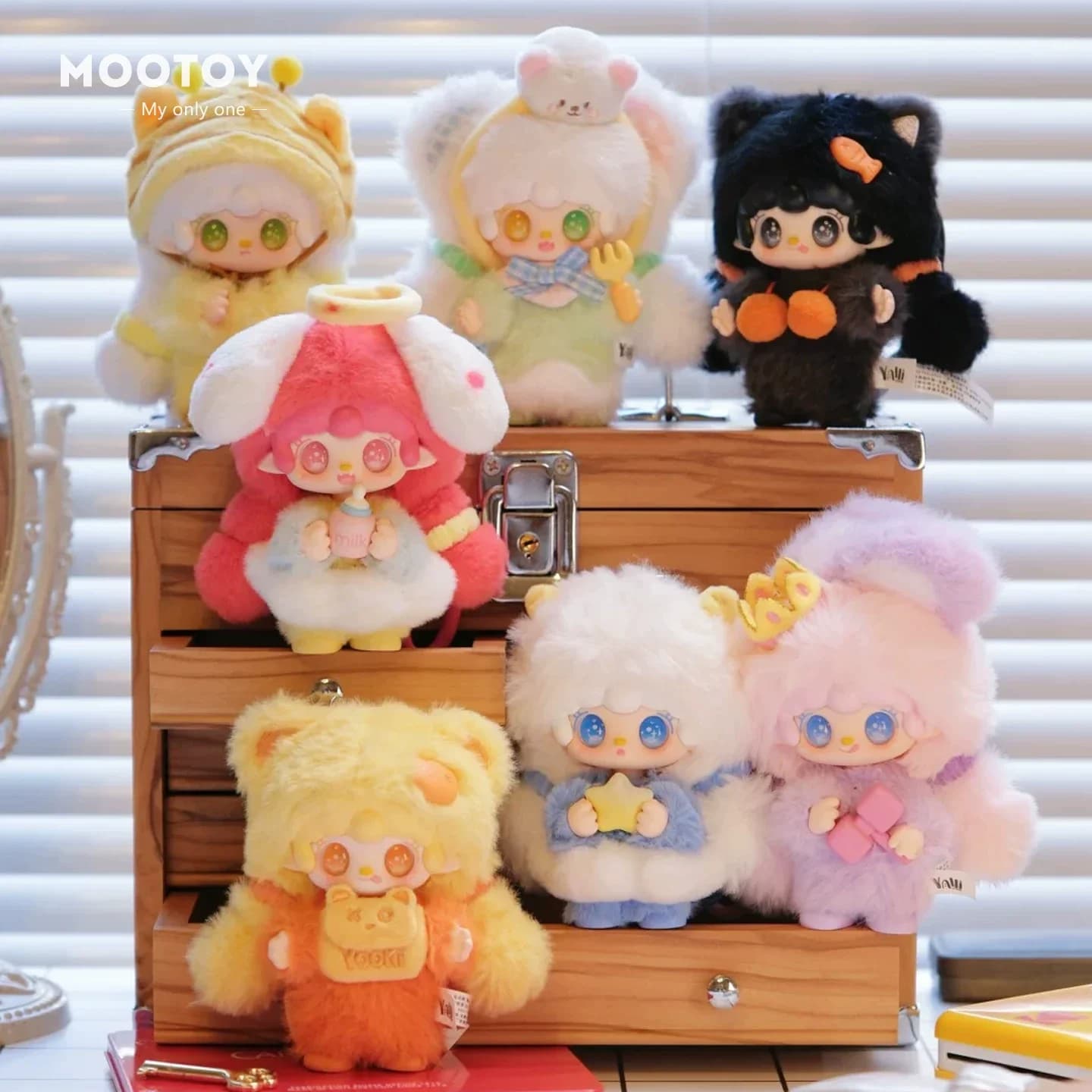 Yooki Cute Is No.1 World Best Series Vinyl Plush Blind Box Cute Desktop Ornament Room Decor Backpack Pendant Toy Mystery Box