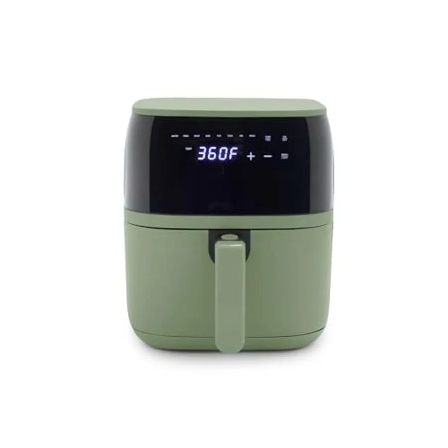 5.3 QT Compact Electric Air Fryer, PFAS-Free, with Ceramic Anti-Factor Drawer, 8 Function Digital Display, Easy View Window, Automatic Shutdown