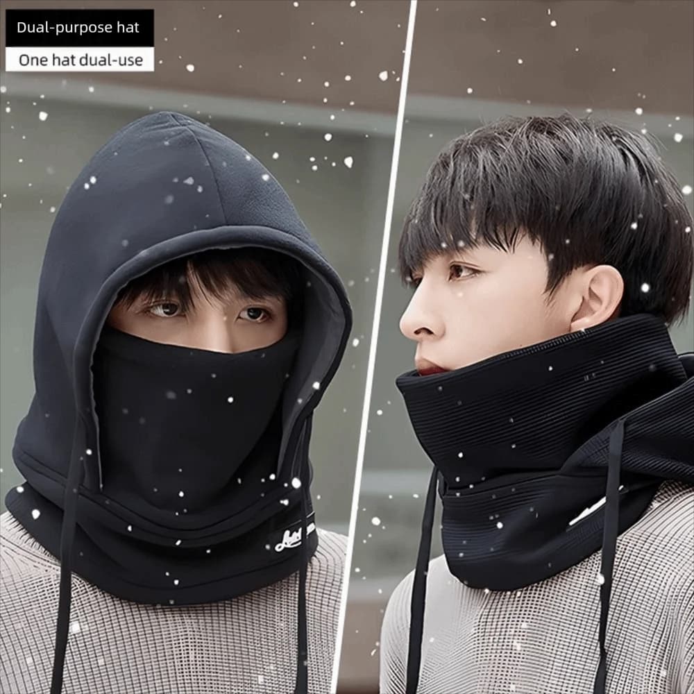 Fashion Keep Warm Balaclava Hat Cold Proof 2-in-1 Neck Mask Hat Thickned Windproof Warm Hat Winter