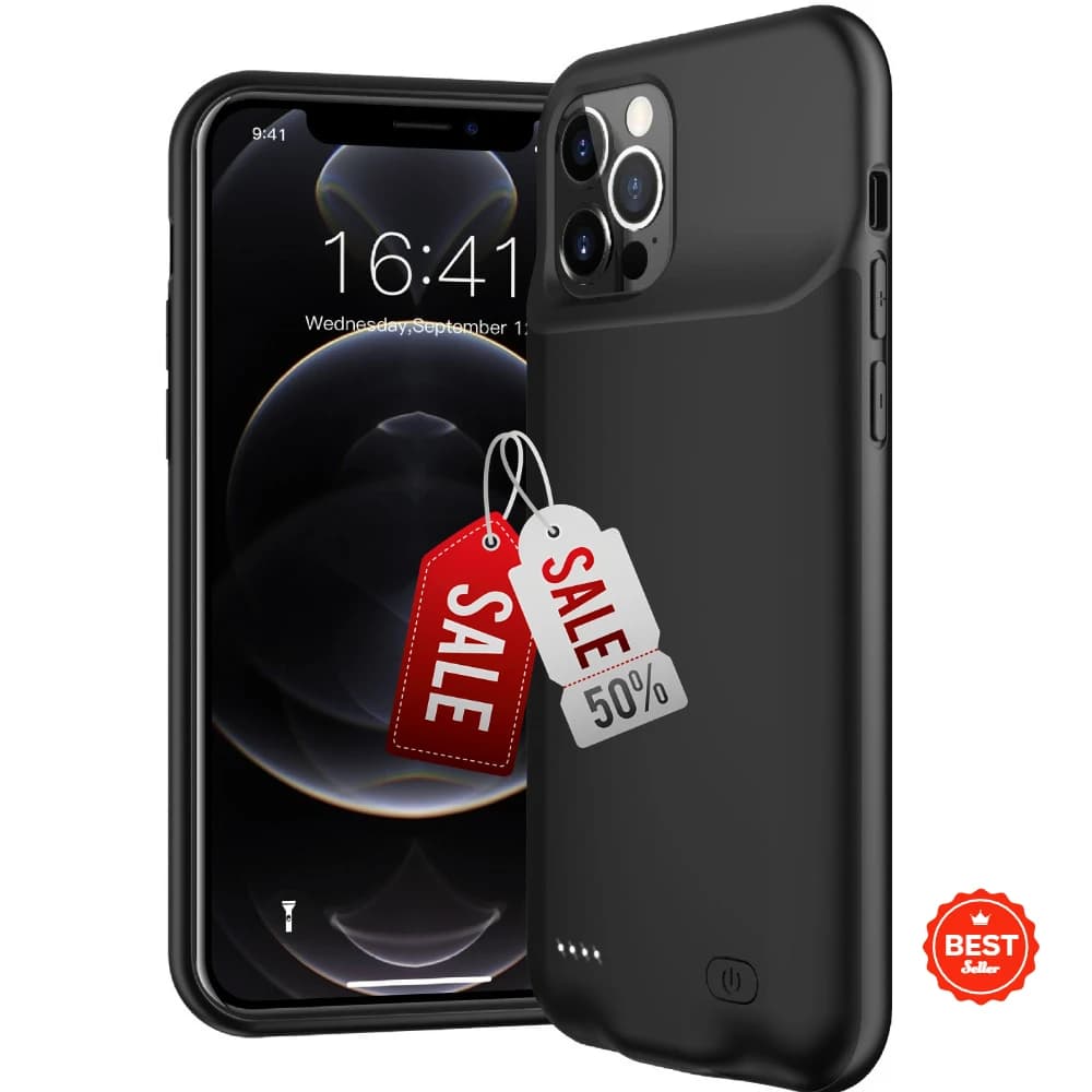 10000mAh Battery Charging Case for iPhone 11 12 13 14 Pro Max Slim Rechargeable Protective Power Bank Cover