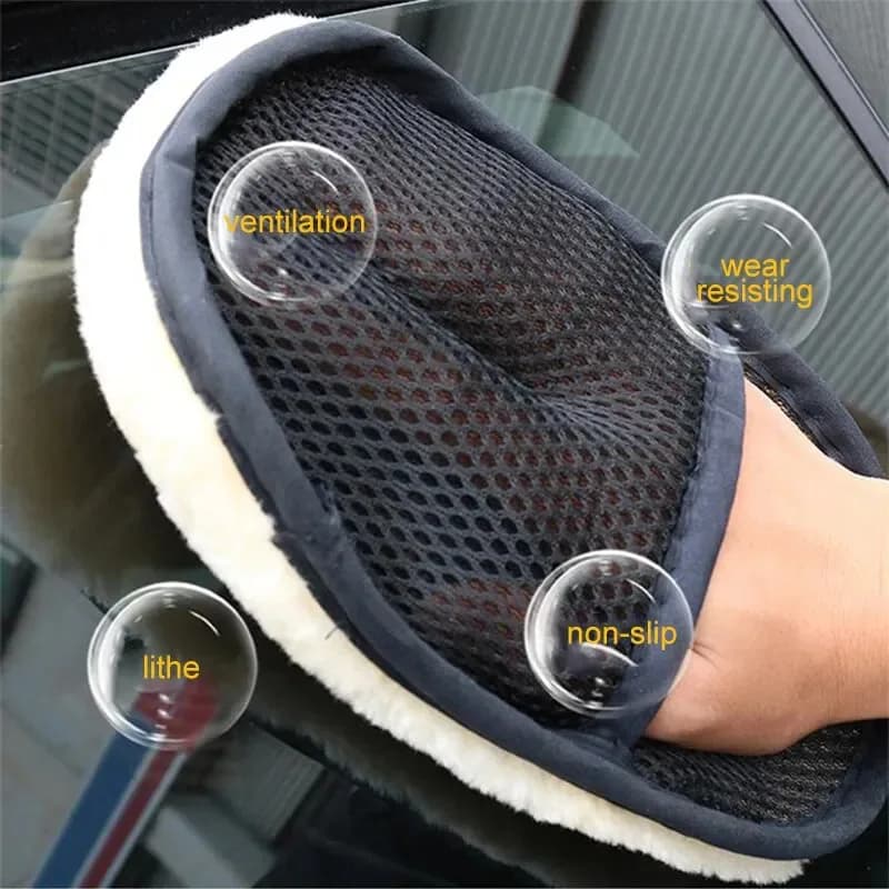 1 Pezzo Guanto in Microfibra Morbida per Lavaggio Auto, Guanto per Pulizia Auto e Moto, Cura della Vernice dell'Auto