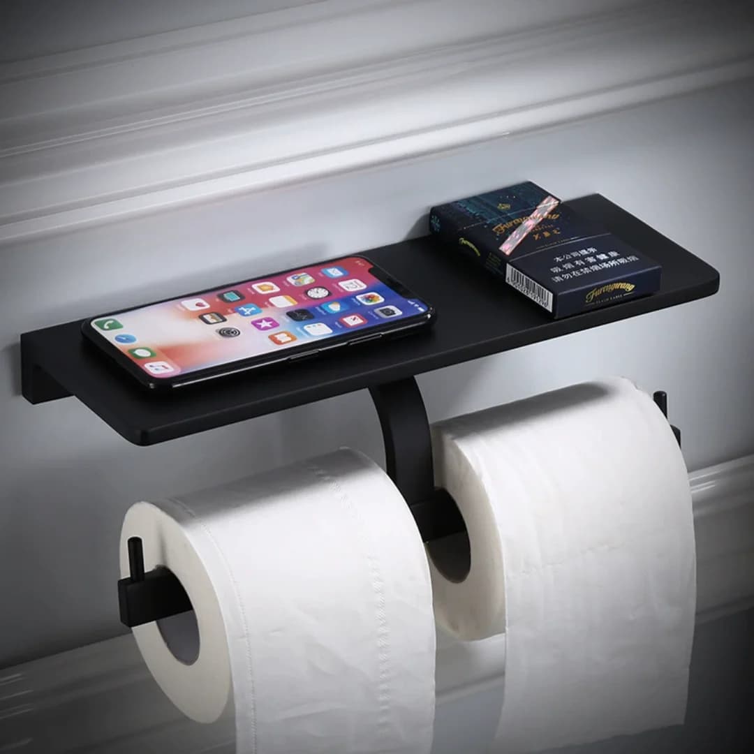 Black Bathroom Paper Holder Bathroom Paper Roll Holder Phone Holder Tissue Holder Box Rack Toilet Paper Holder Tissue Box