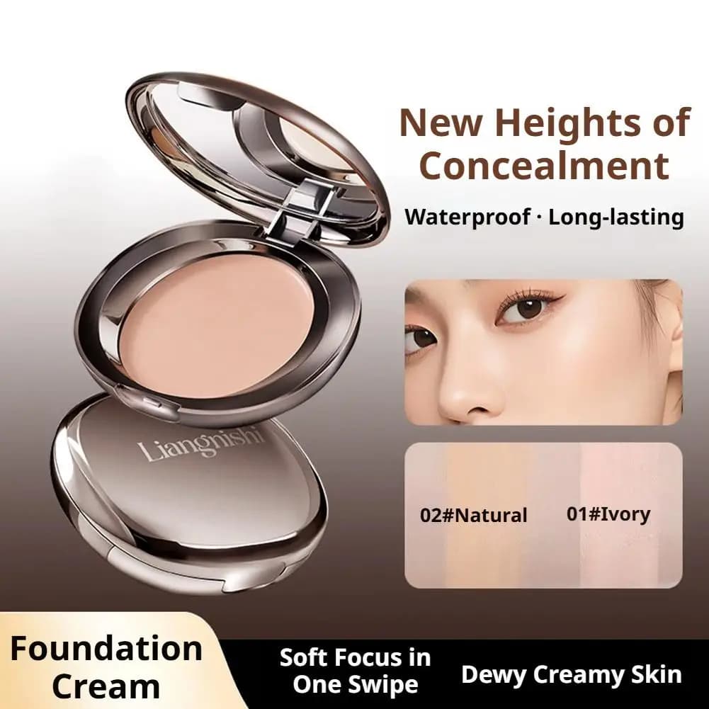 Background in Delicate Cream on Total Cover Skin for Women, Long-Term Hydration, Impeccable Natural Effect, Cushion Foundation