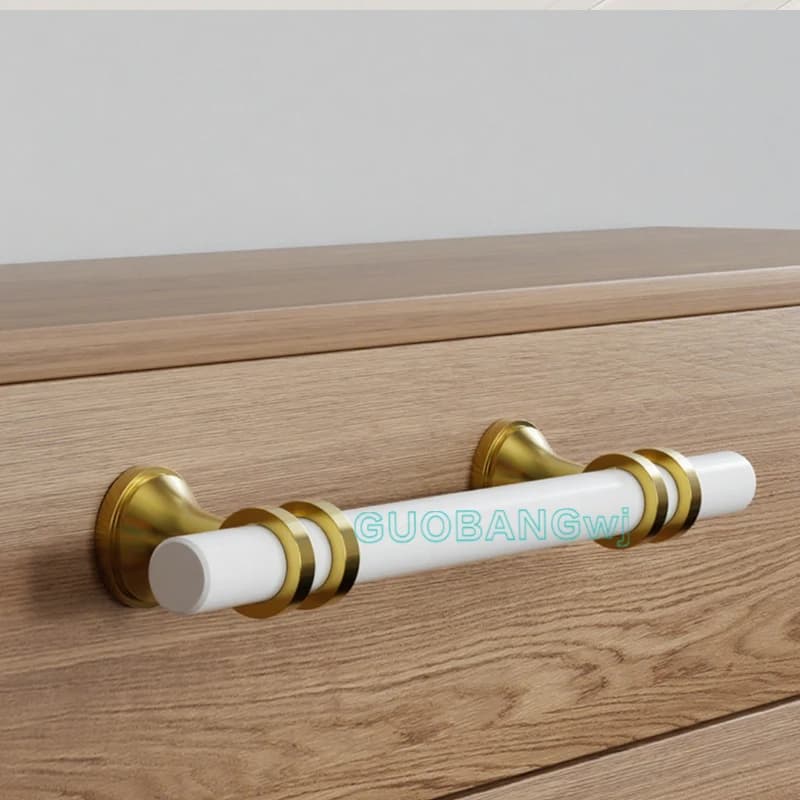 Maniglie per mobili in acciaio inossidabile spazzolato oro nordico per guardaroba, cassetti, cucina, facile installazione, ferramenta per mobili, 1 pezzo