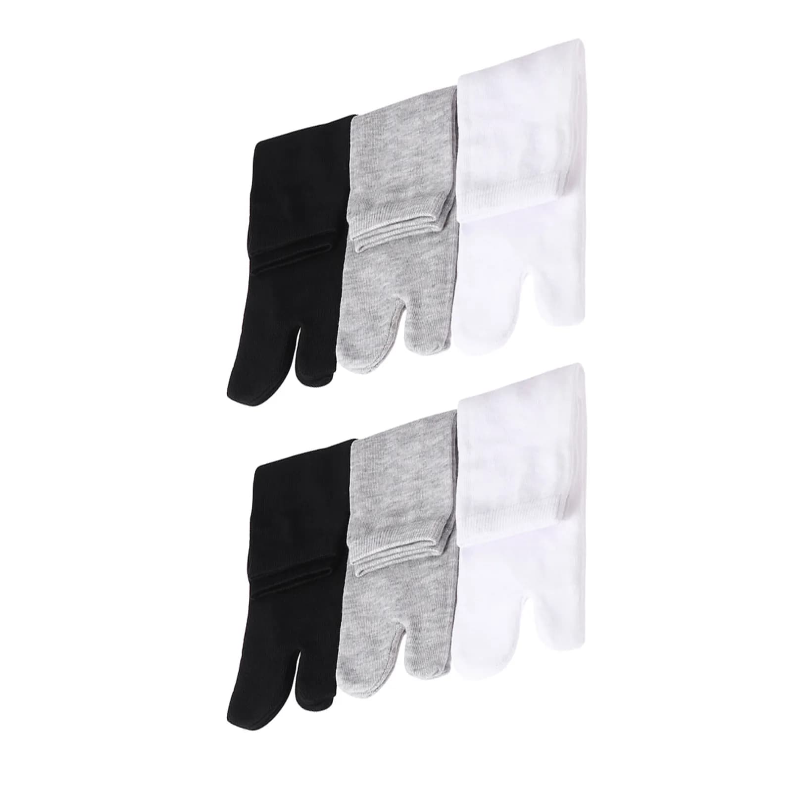 6 paia di calzini a due dita, traspiranti, comodi, design universale, texture morbida, calze casual per uso quotidiano, calze delicate sulla pelle