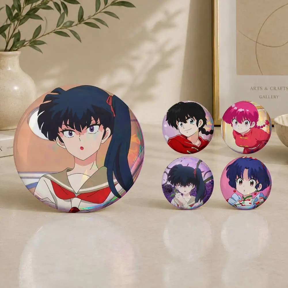 COOL R-Ranma1 2 Spille Distintive a Forma di Cartone Animato, Accessori per Zaini e Cappelli, Regalo per Amici