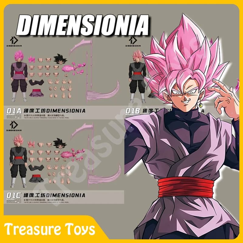 Dimensionia Dragon Ball Super Saiyan Rose Son Goku Black Zamasu Anime Action Figure Statuetta Modellino Giocattolo Regalo