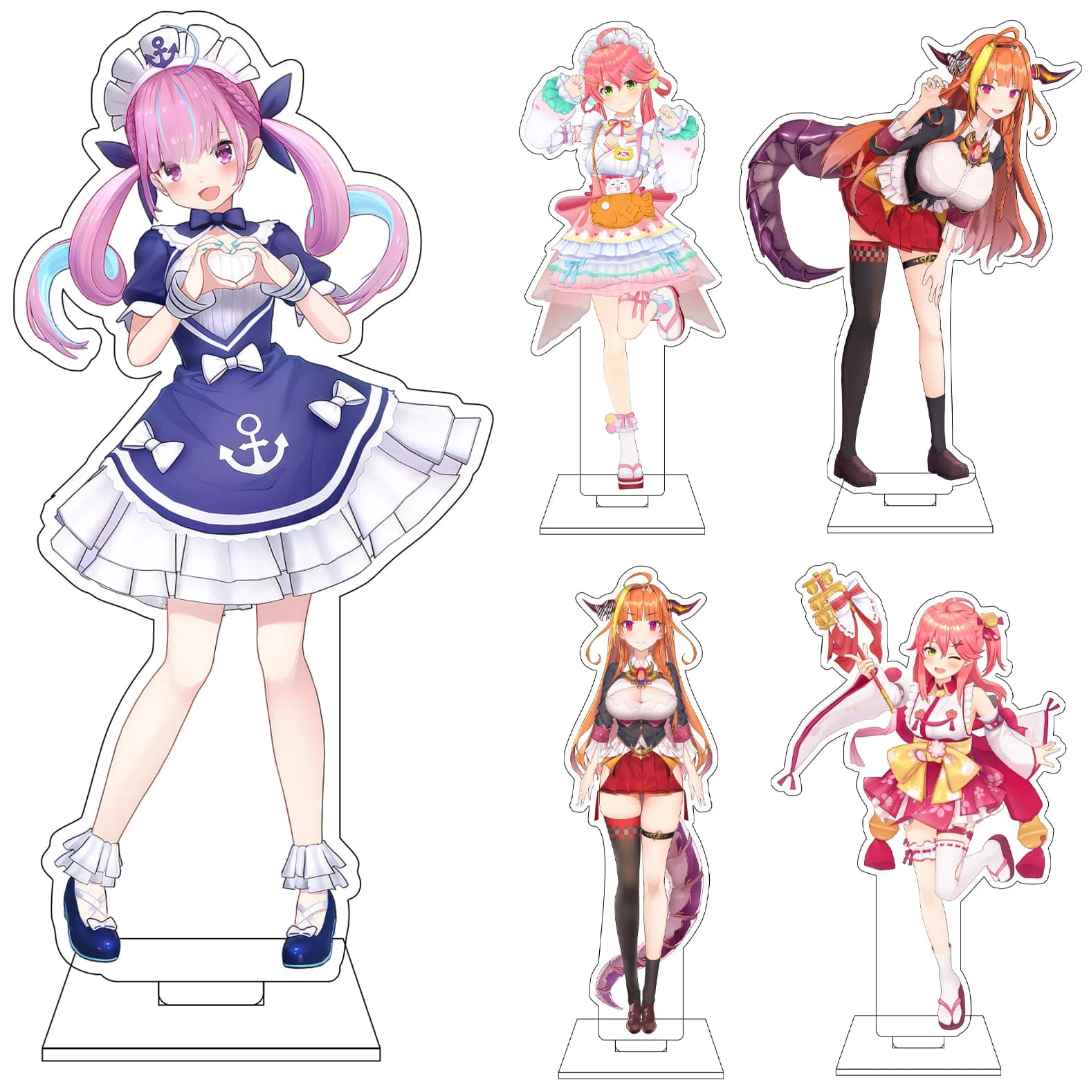 Statuetta in Acrilico da 16CM Anime Hololive Cosplay, Hoshimachi Suisei Natsuiro Matsuri Robocosan Akai Haato, Ornamenti e Regali