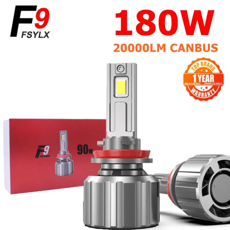 180W F9 LED H7 H11 H1 9005 H4 Kit fari fendinebbia H4 H7 H8 H11 H1 9005 9006 Lampada a LED Fari a LED Lampadina