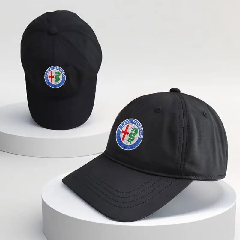 Auto Language Duck Cap Embroidery Logo Racing Baseball 3D Cap Adjustable Casual Trucket Hip Hop Hat For Alfa Romeo 159 Giulia 156