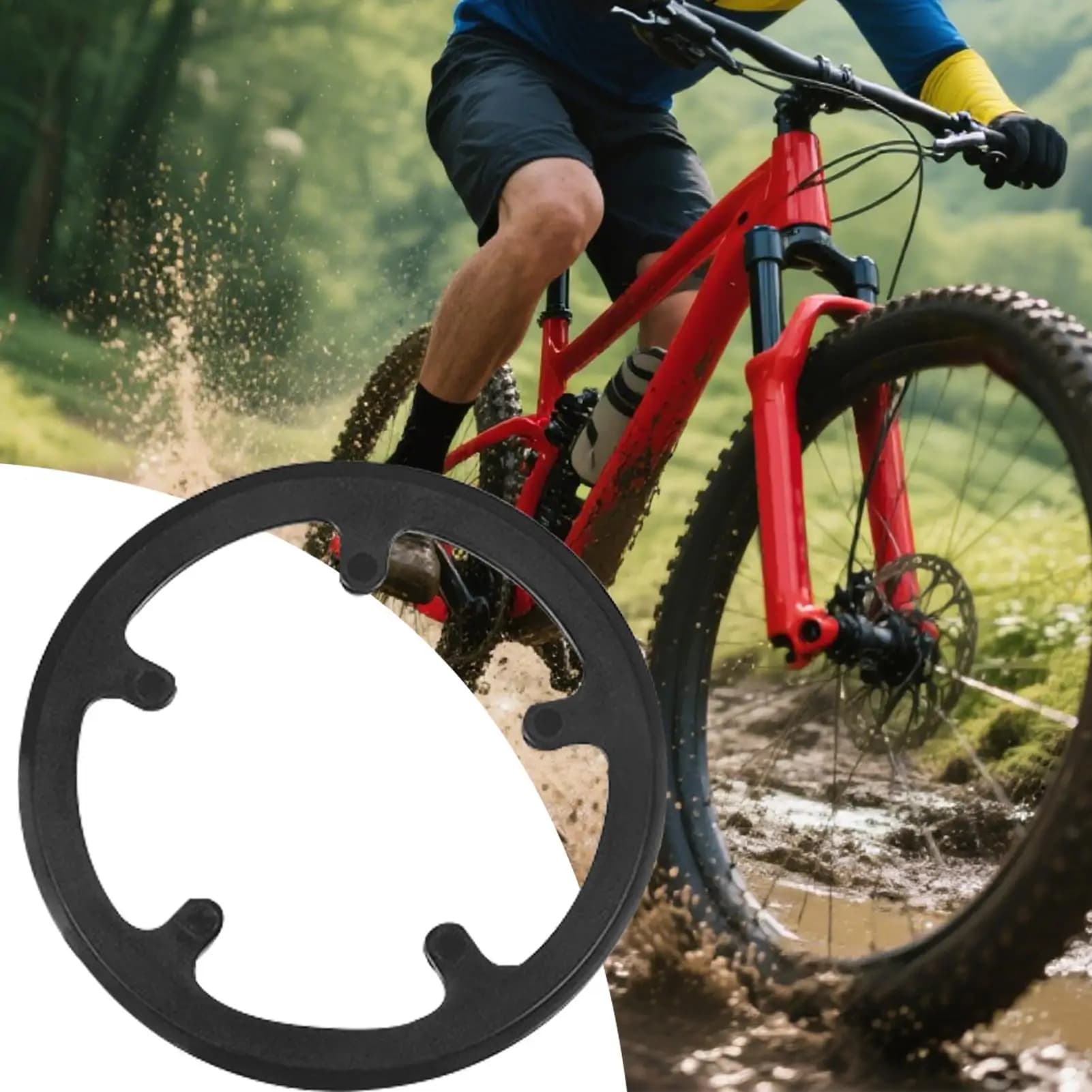mountain Bicycle Sprocket Protection Crankset Guard Protector safety Chain Wheel Ring Protective Cover durable Cycling Accessory