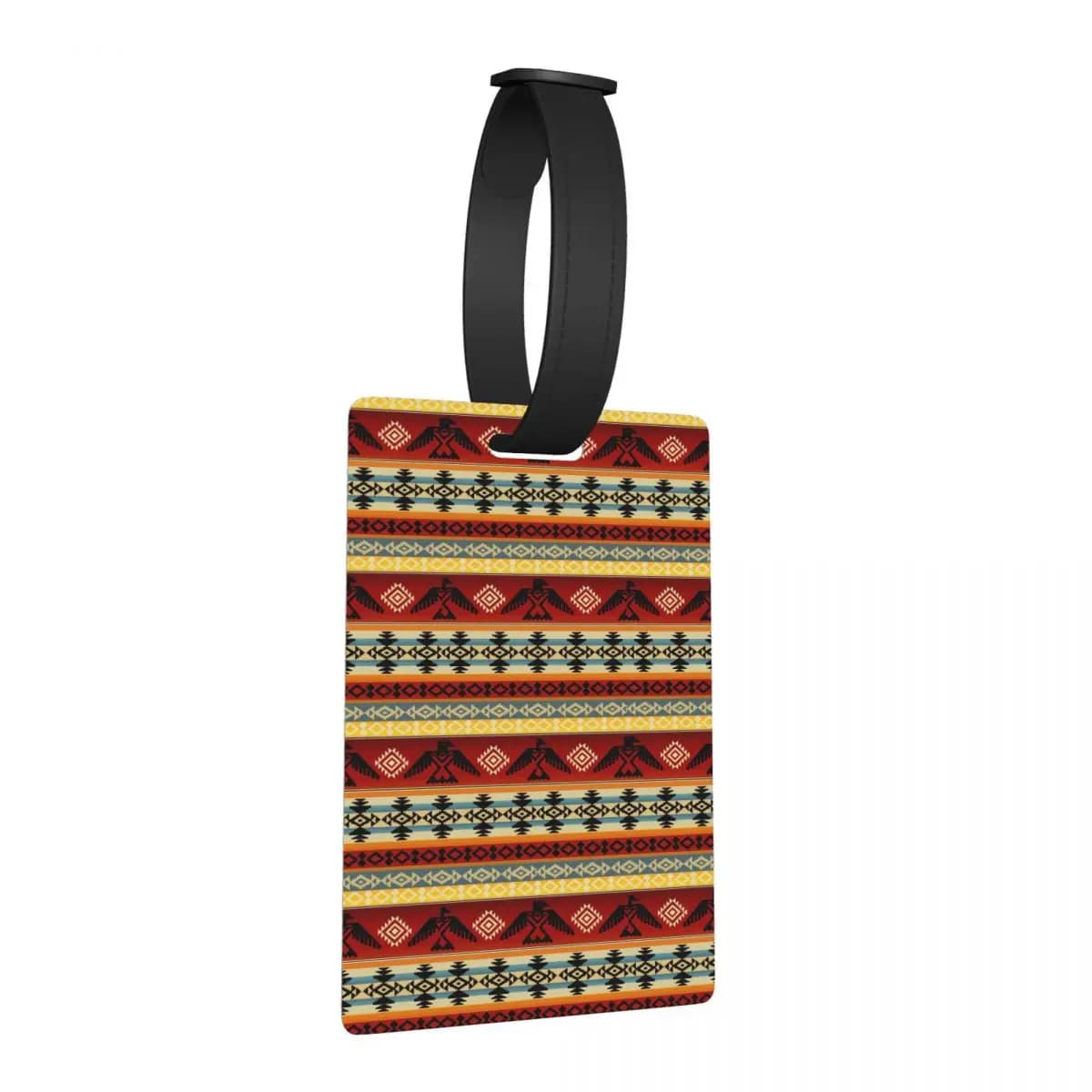 Etichette per bagagli con motivo nativo americano Thunderbird, accessori per valigie, etichetta per bagaglio da viaggio, porta etichette per imbarco, porta ID, nome, indirizzo