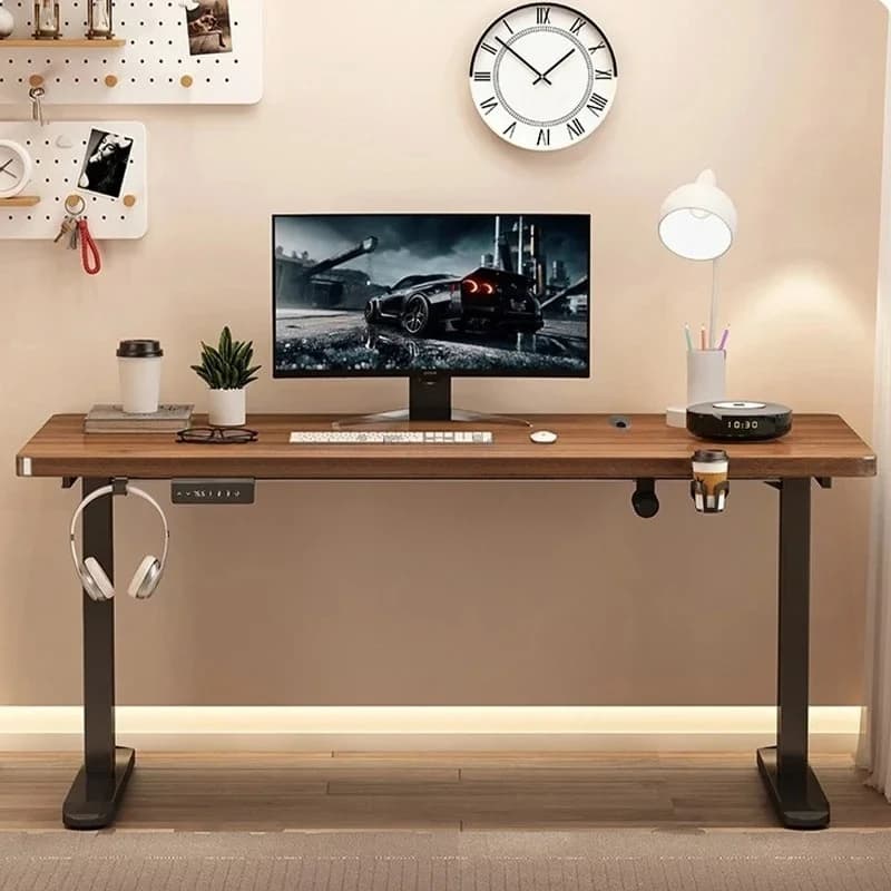 %Electric Adjust Height Office Desk with Display Wide and Sturdy Computer Table Gaming Home Room High-quality Board Motion Desk