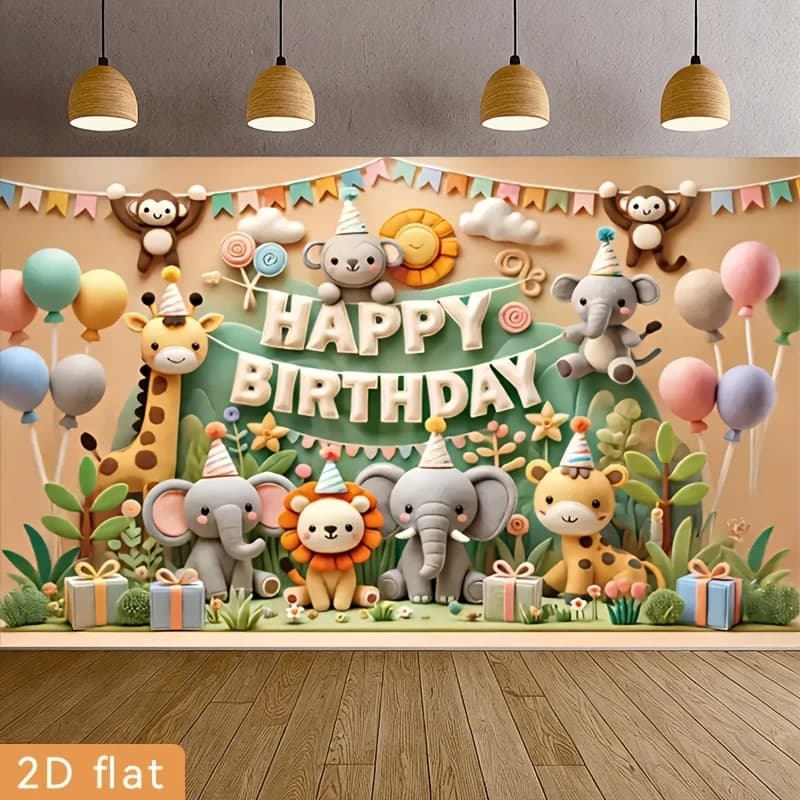 1 pezzo, 2D piatto, 1 confezione di striscioni per feste di compleanno. Buon primo compleanno! Adatto per feste, decorazioni per la casa, decorazioni per la fotografia in giardino.
