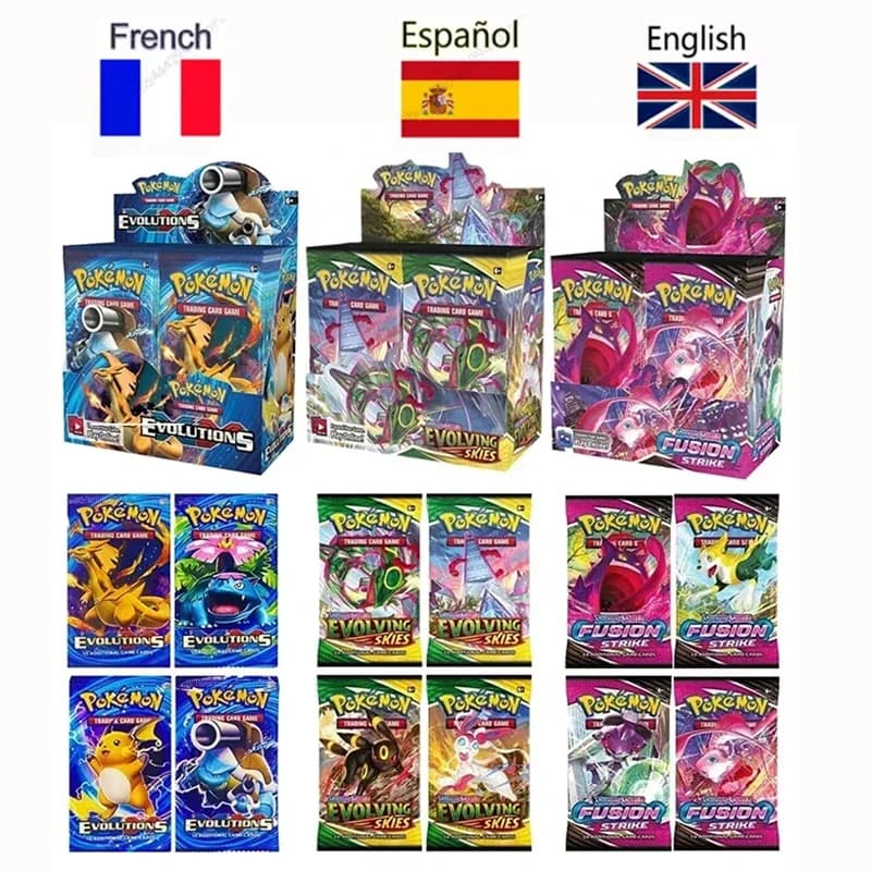 New Pokemon Cards Chaos Rising Booster Box 36 Packs 360 Cards English TCG Collectible Trading Card Game Toys for Kids Gift